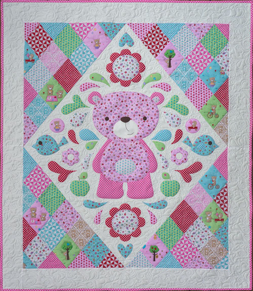 Sleepy Time Teddy Cot Quilt pattern