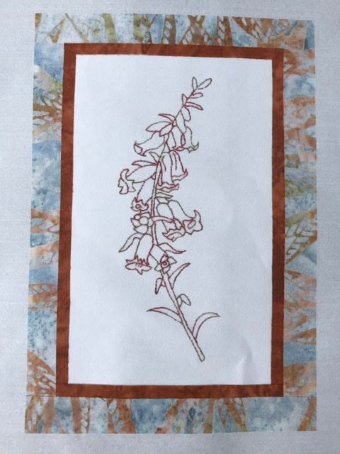 Common Heath - Vintage Floral Emblem - Stitchery Version
