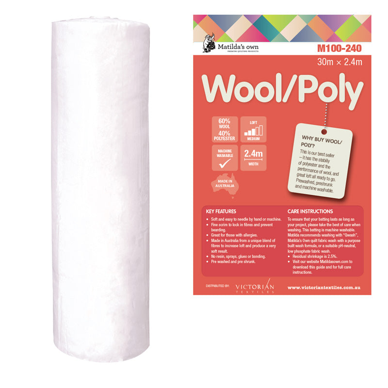 Wool Poly Quilt Batting