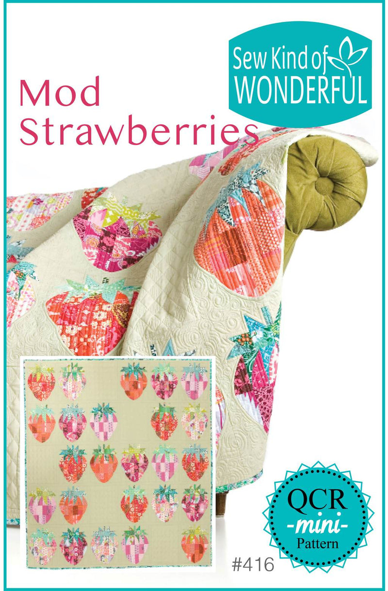 Mod Strawberries Pattern for Mini Quick Curve Ruler