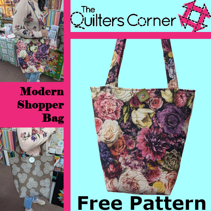 Modern Shopper Bag - Free Bag Pattern (DIGITAL DOWNLOAD)