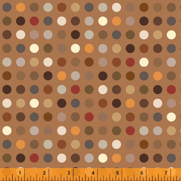 Never Enough Dots 52945-7 Medium spot on Brown Background
